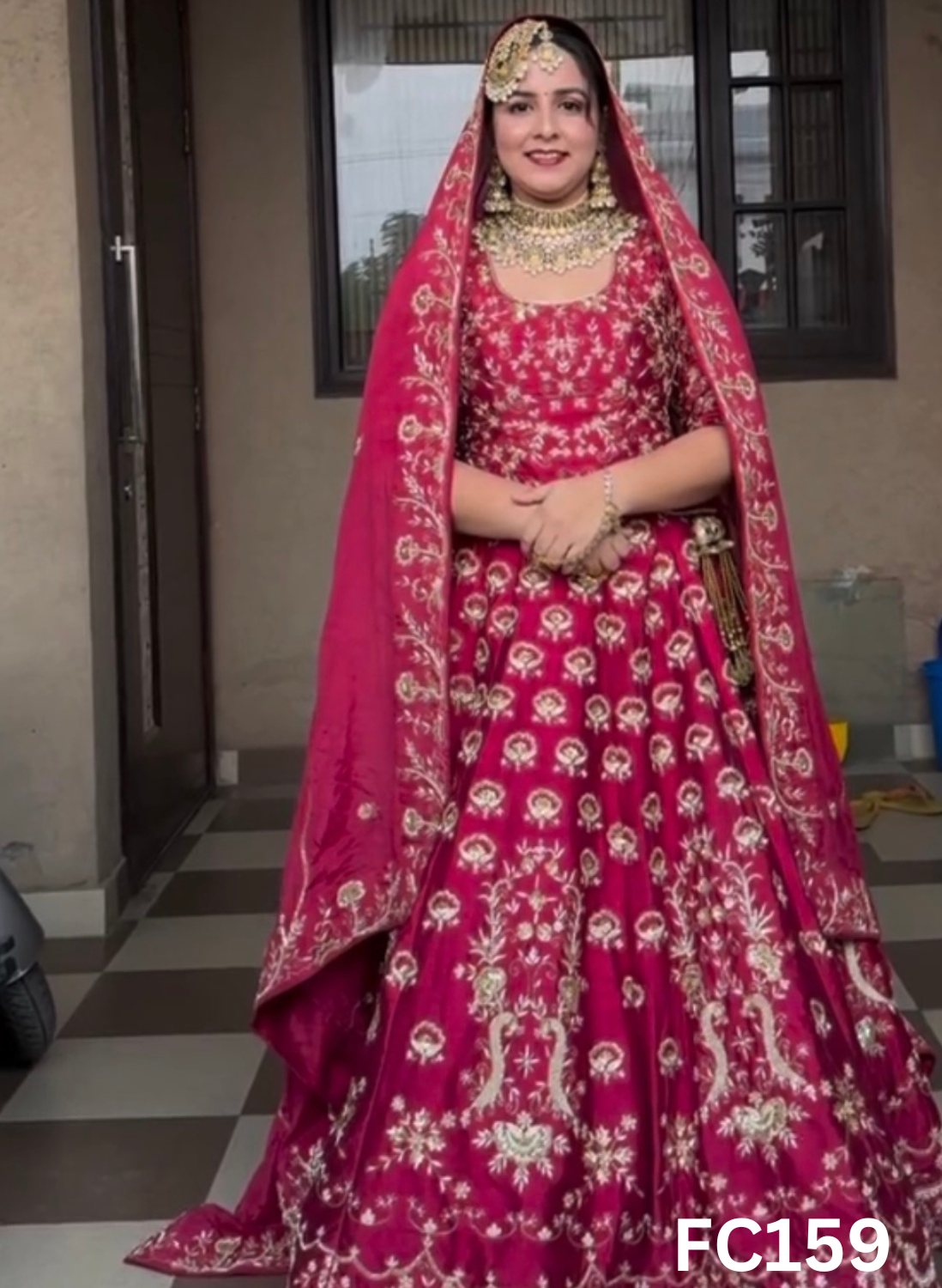 FC159 | Made To Order (20-25 Days ) | Raw Silk Lehenga | Mehroon | Bridal Lehenga | Party Wear | Wedding | Festival | Celebrity | Ring Ceremony