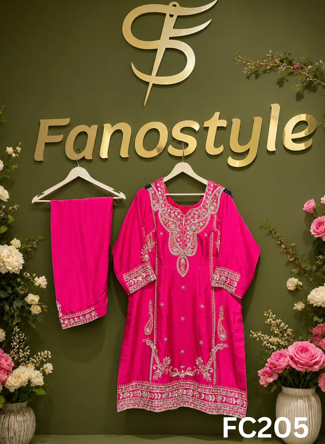 FC205 | Category - Crafted On Order | Raw Silk Suit | Pink | Party Wear | Wedding | Festival | Celebrity | Ring Ceremony