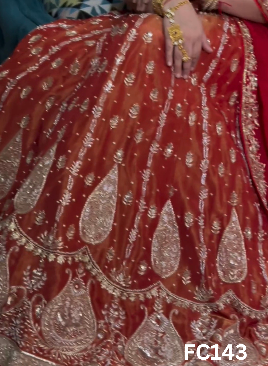 FC143 | Made To Order (20-25 Days ) | Shimmer Lehenga | Rust | Bridal Lehenga | Party Wear | Wedding | Festival | Celebrity | Ring Ceremony