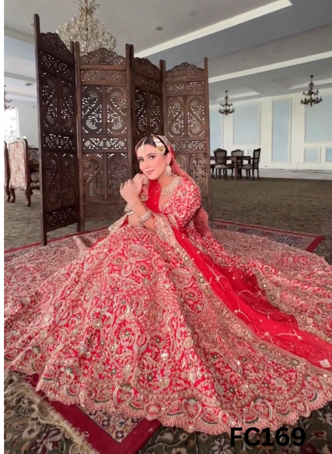 FC169 | Made To Order (20-25 Days ) | Silk Lehenga | Red | Bridal Lehenga | Party Wear | Wedding | Festival | Celebrity | Ring Ceremony