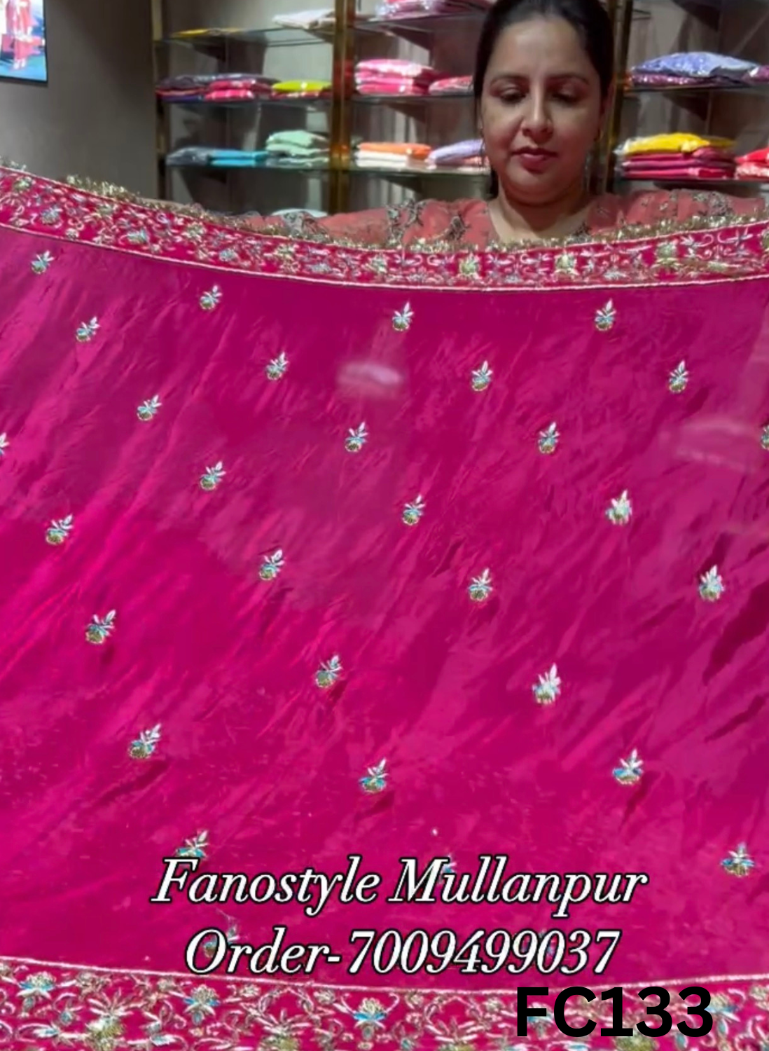 FC133 | Made To Order (20-25 Days ) | Silk Suit | Hot Pink | Bridal Suit | Party Wear | Wedding | Festival | Celebrity | Ring Ceremony