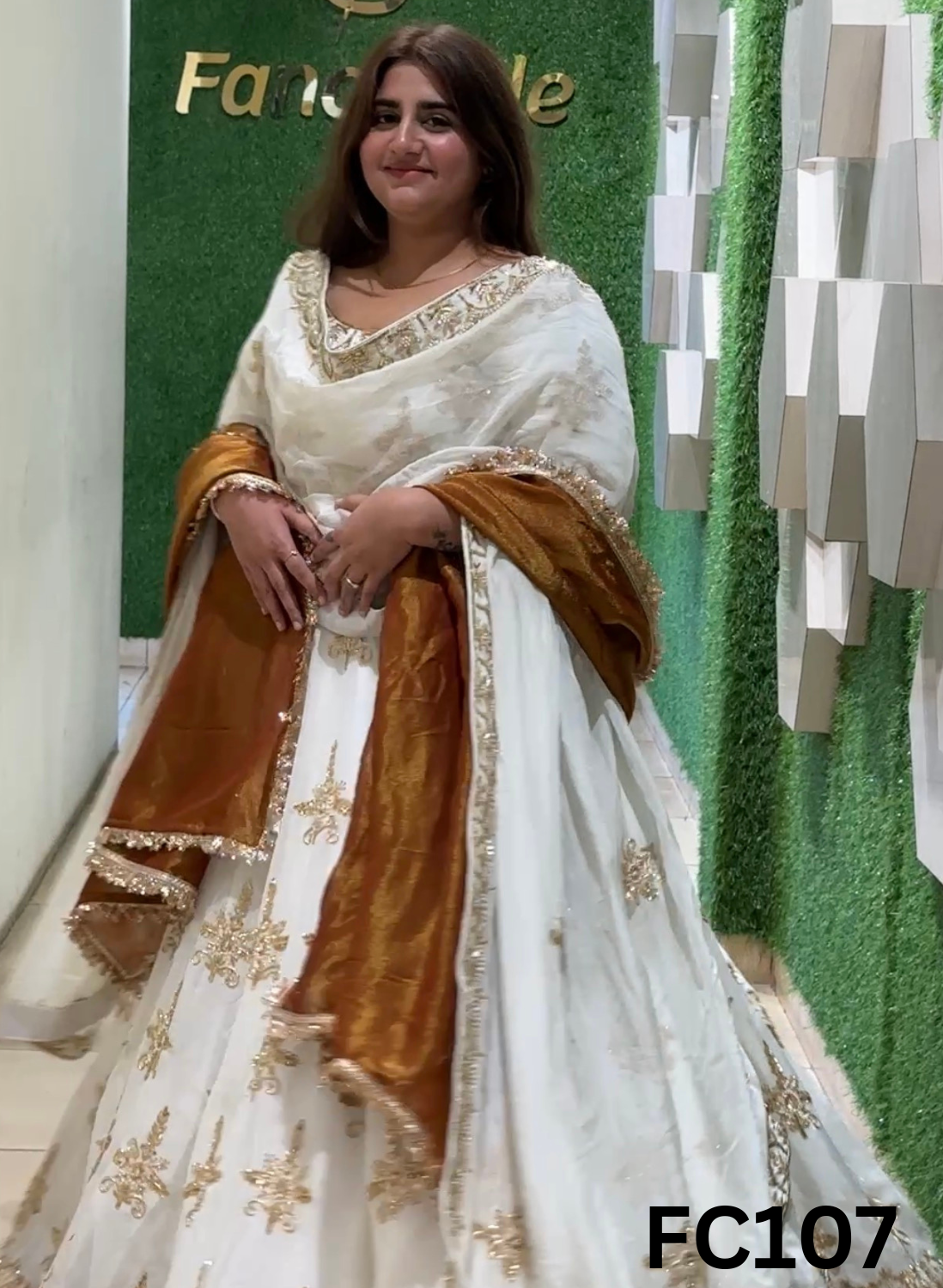 FC107 | Made To Order (20-25 Days ) | Silk Suit |White | Party Wear | Wedding | Festival | Celebrity | Ring Ceremony