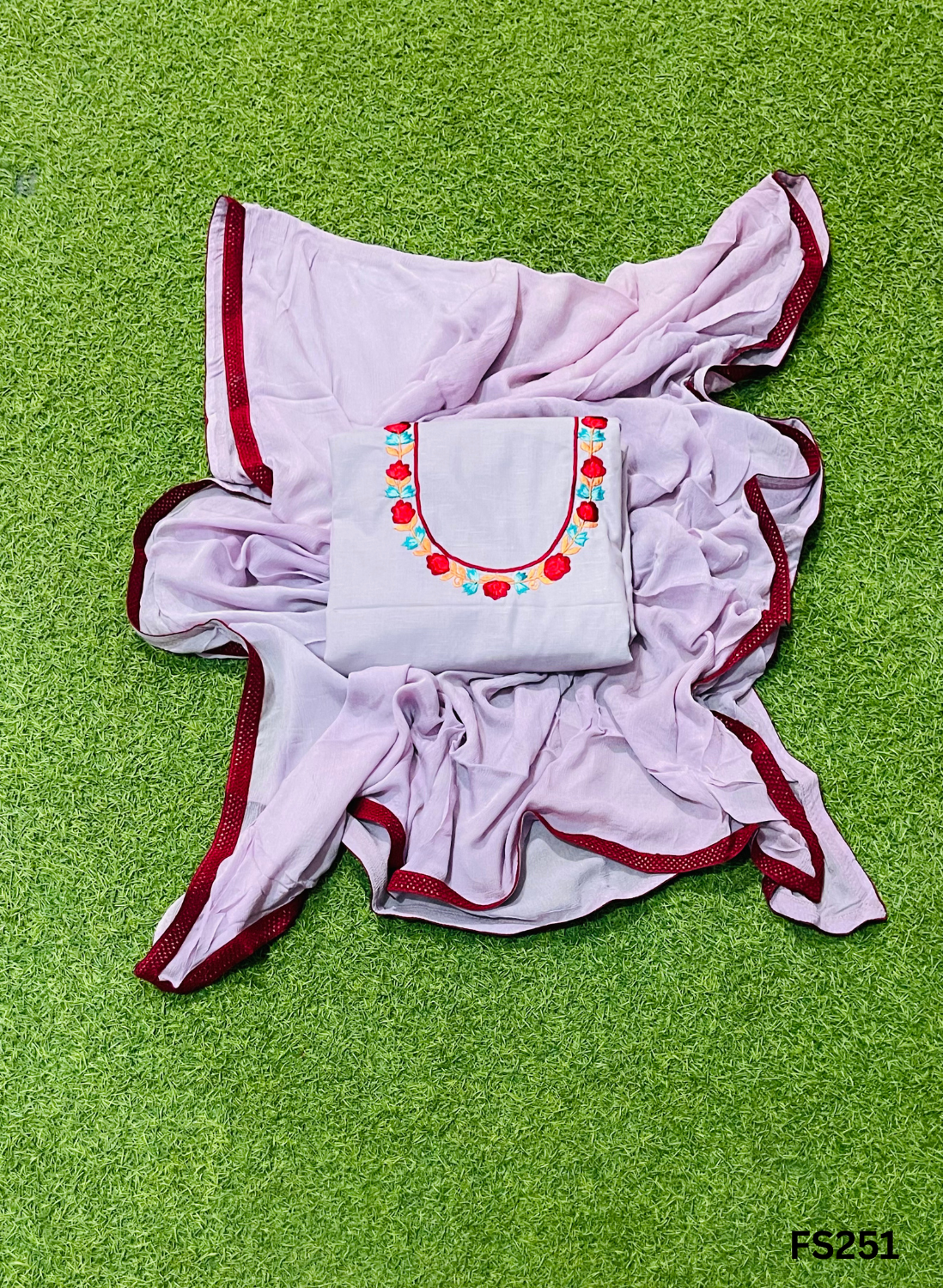FS251 | Levender | Cotton Suit | Casual wear | Summer Suits | Regular wear|