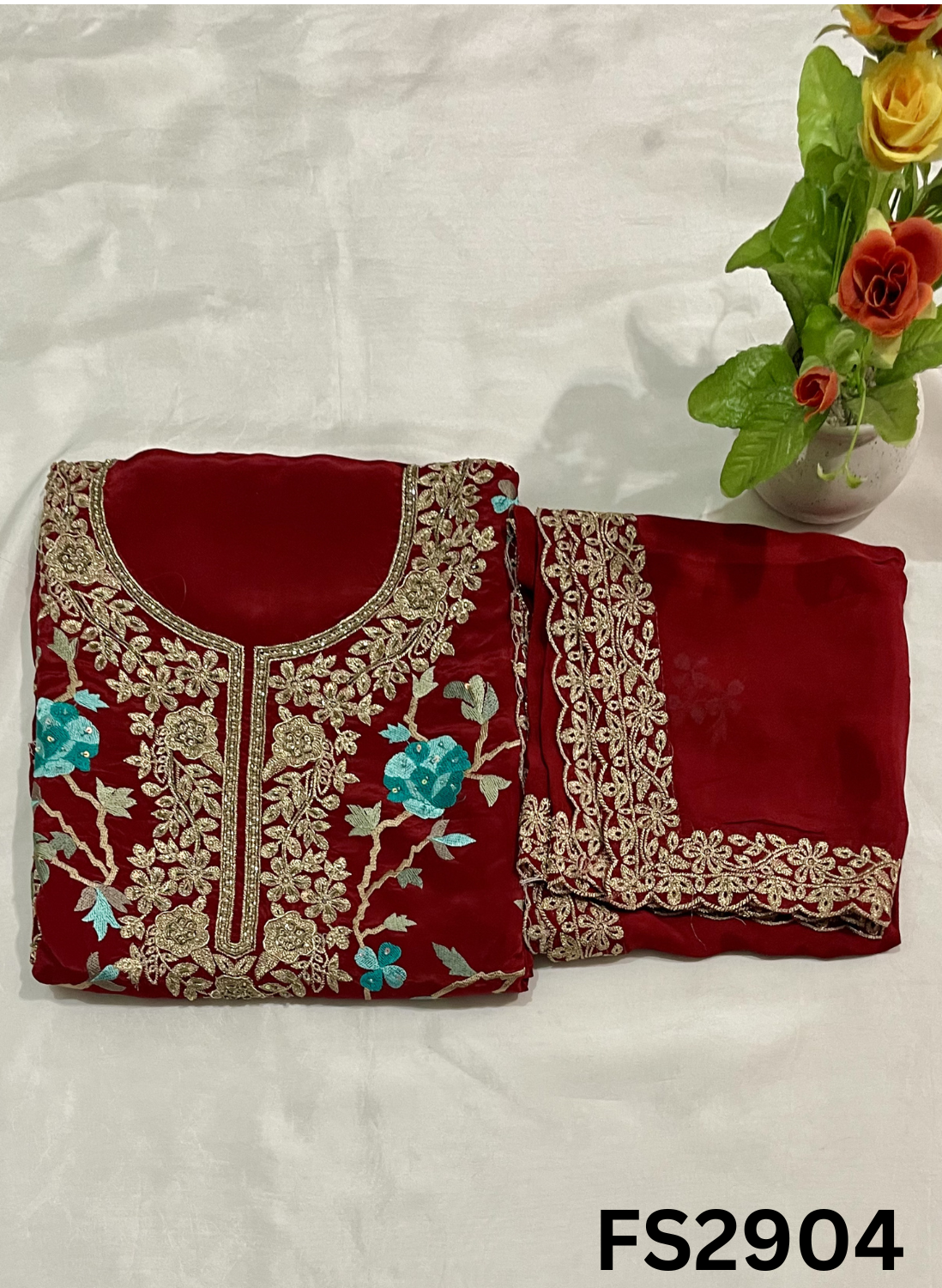 FS2904 | Crepe | Party Wear | Wedding | Jaggo | Festival |