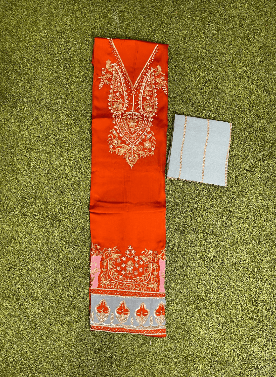 FS736 | Rust Crepe | Crepe Suit | Wedding | Party Wear | Ring Ceremony | Festival Suit | Allover suit |