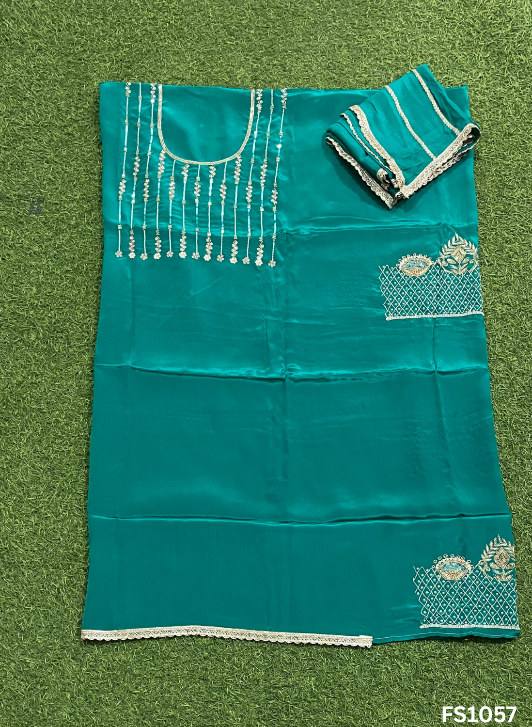 FS1057 | Crepe Suit | Wedding | Party Wear | Ring Ceremony | Festival Suit | Allover suit |
