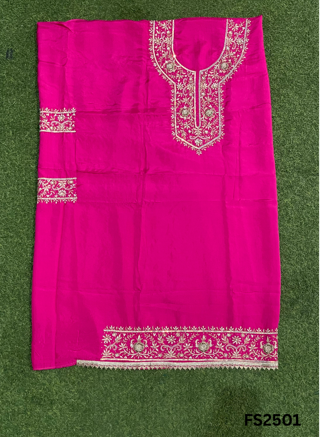FS2501 | Hot-Pink | Raw Silk Suit | Wedding | Party Wear | Ring Ceremony | Festival Suit | Allover suit