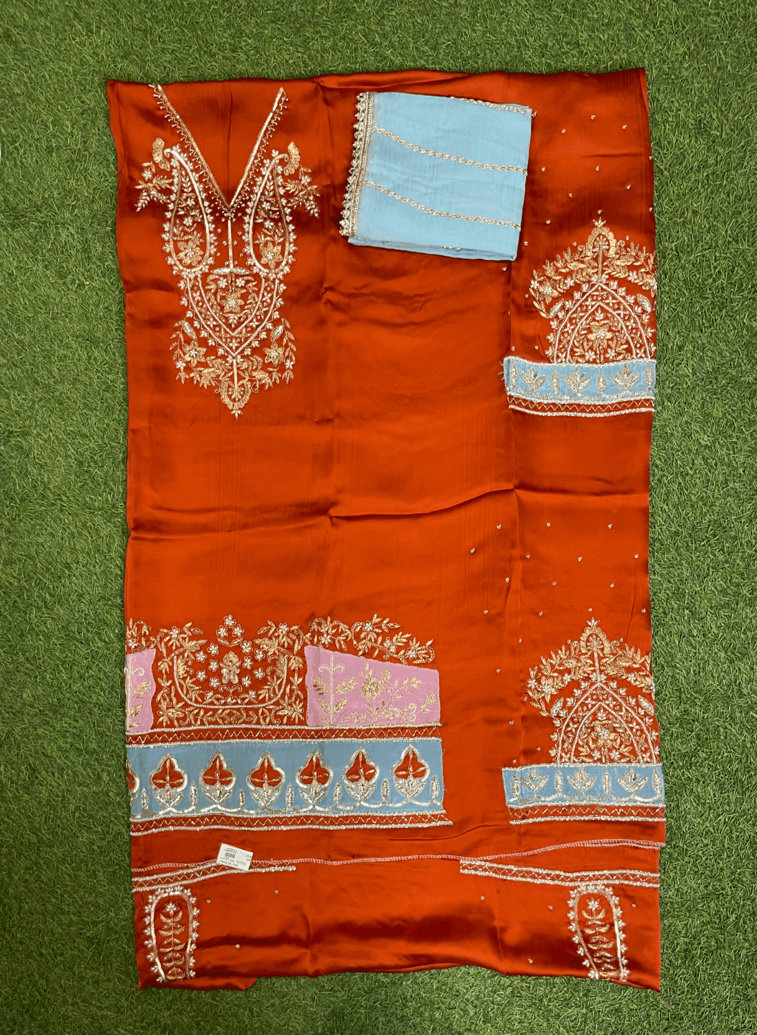 FS736 | Rust Crepe | Crepe Suit | Wedding | Party Wear | Ring Ceremony | Festival Suit | Allover suit |