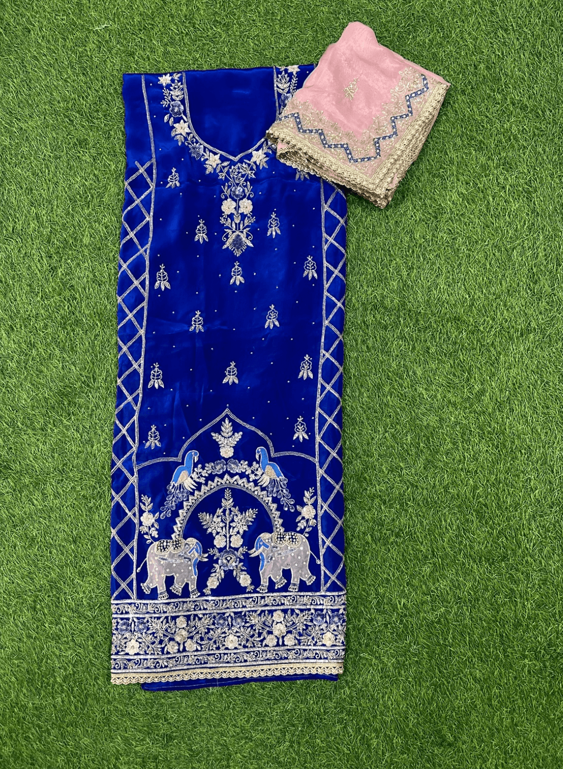 Royal blue | Crepe Suit | Wedding | Party Wear | Ring Ceremony | Festival Suit|