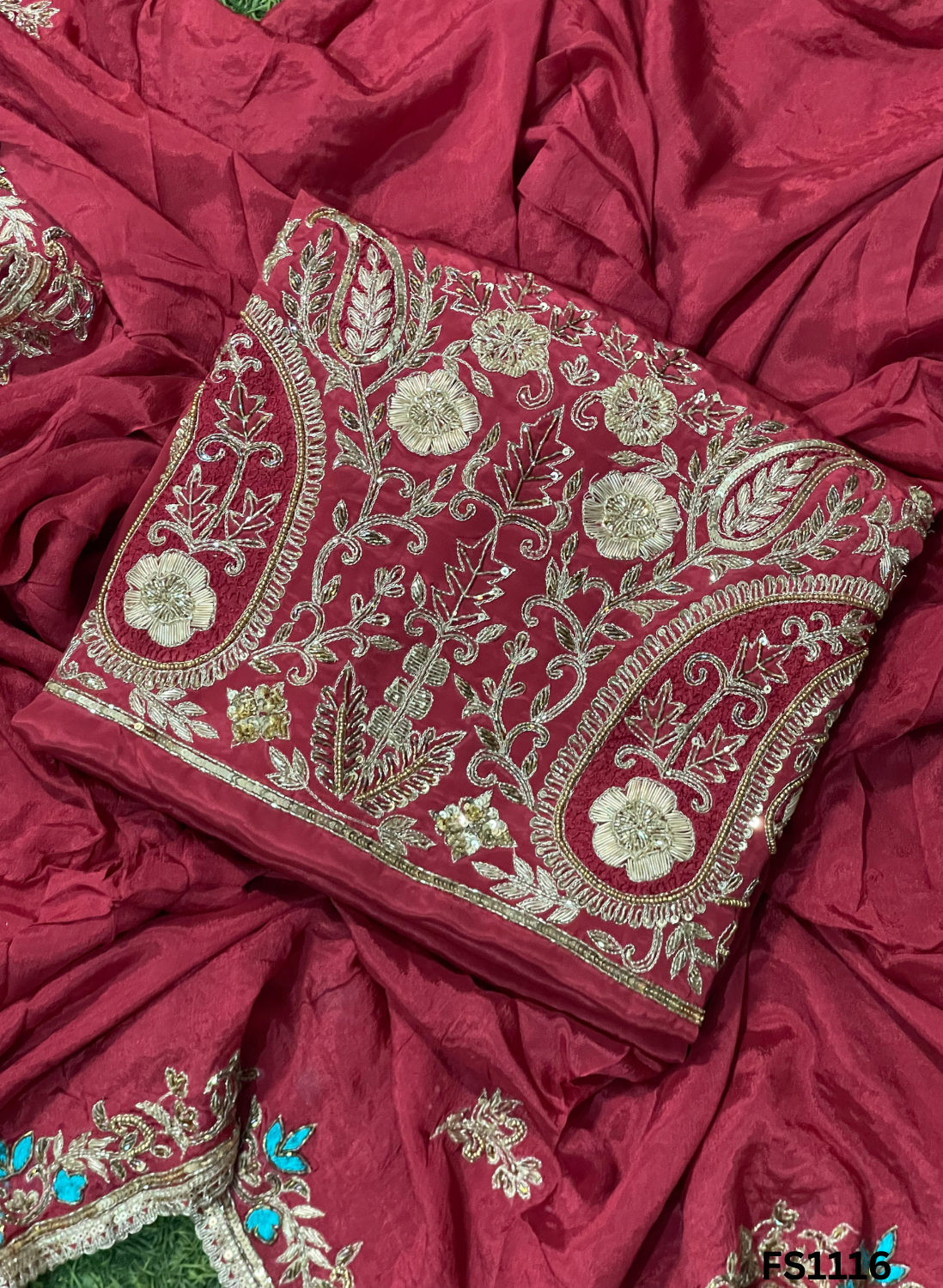 FS1116 | Mehroon | Crepe | Crepe Suit | Wedding | Party Wear | Ring Ceremony | Festival Suit | FS039