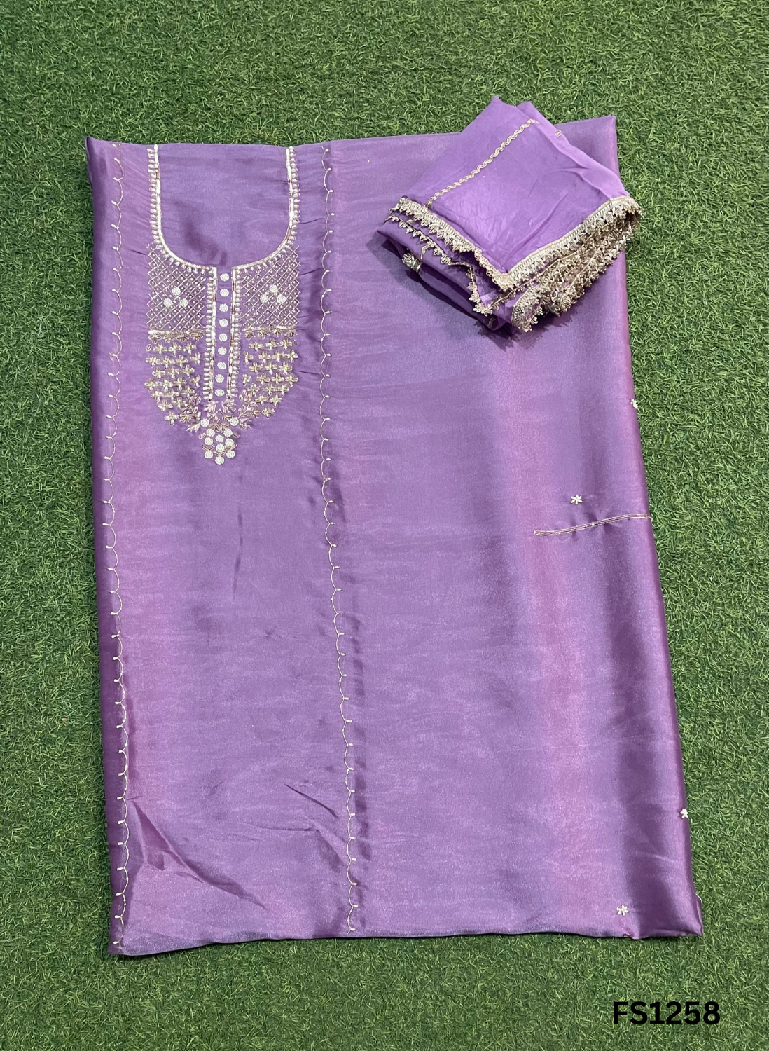 FS1258 | Purple | Shimmer Suit | Party Wear | Wedding | Jaggo | Ring Ceremony | Festival