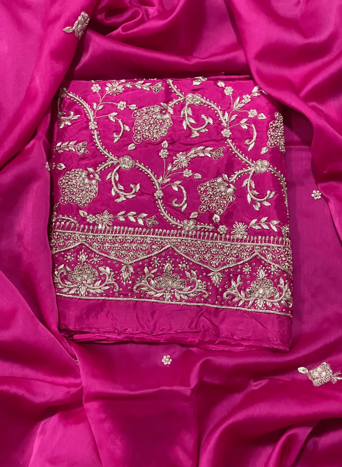 FS278 | Hot-Pink | Silk Suit | Party Wear | Wedding | Jaggo | Ring Ceremony | Festival | F99JFAA