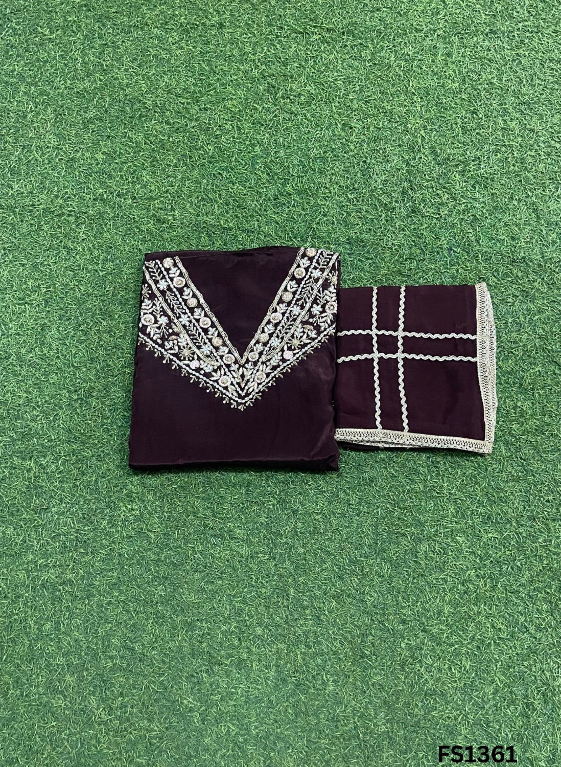 FS1361 | Red | Crepe Suit | Party Wear | Wedding | Ring Ceremony | Festival