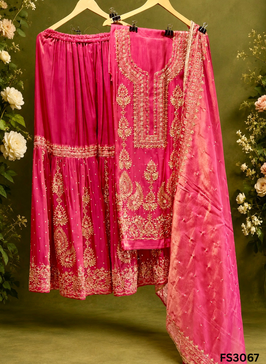 FS3067 | Shimmer Suit | Gharara Suit | Party Wear | Wedding | Jaggo | Ring Ceremony | Festival |