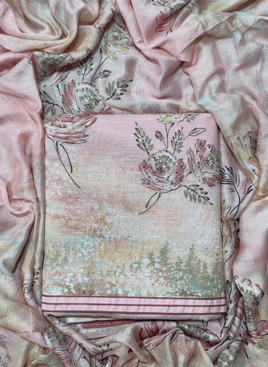 Baby Pink |Cotton Suit | Casual wear | Summer Suits | Regular wear | FS418