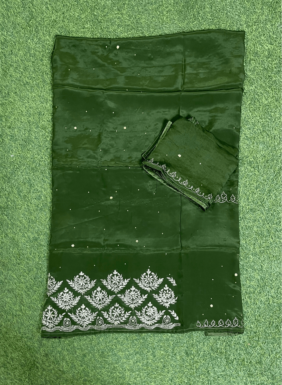 FS540 | Mehendi Crepe Suit | Wedding | Party Wear | Ring Ceremony | Festival Suit | Allover suit | F9DAAA