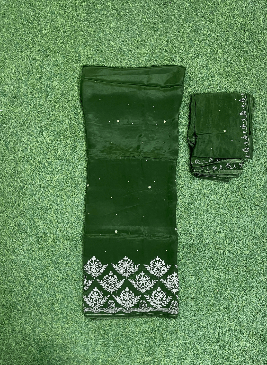 FS540 | Mehendi Crepe Suit | Wedding | Party Wear | Ring Ceremony | Festival Suit | Allover suit | F9DAAA