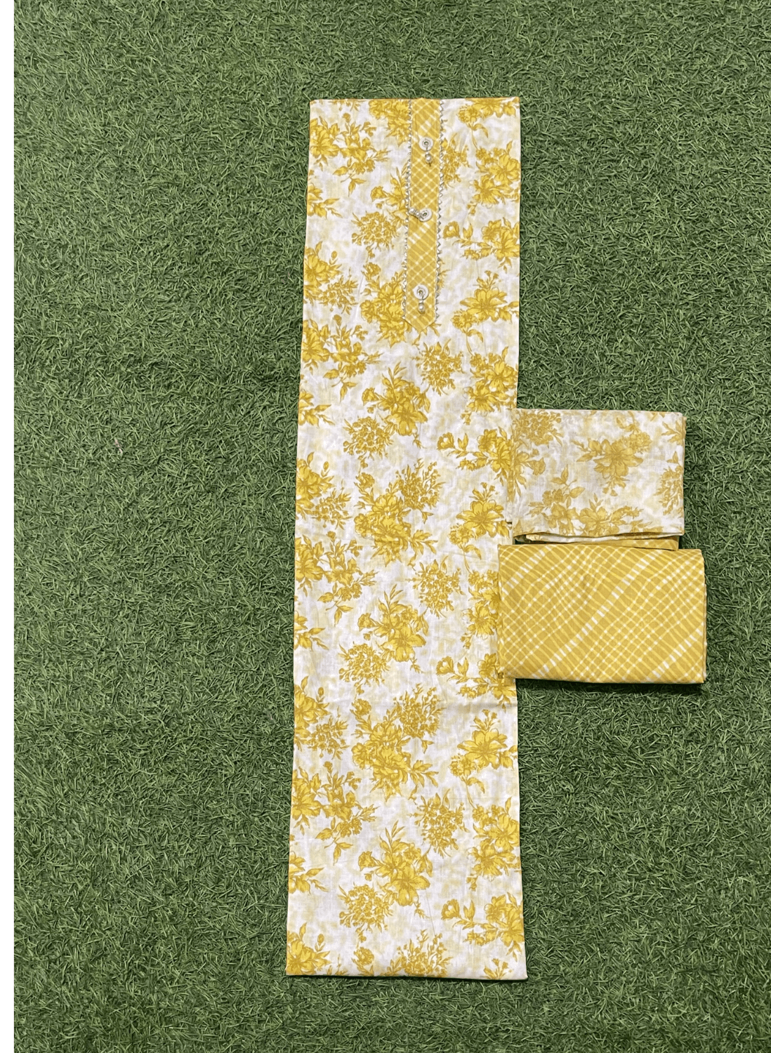Yellow | Cotton Suit | Casual wear | Summer Suits | Regular wear | FS573