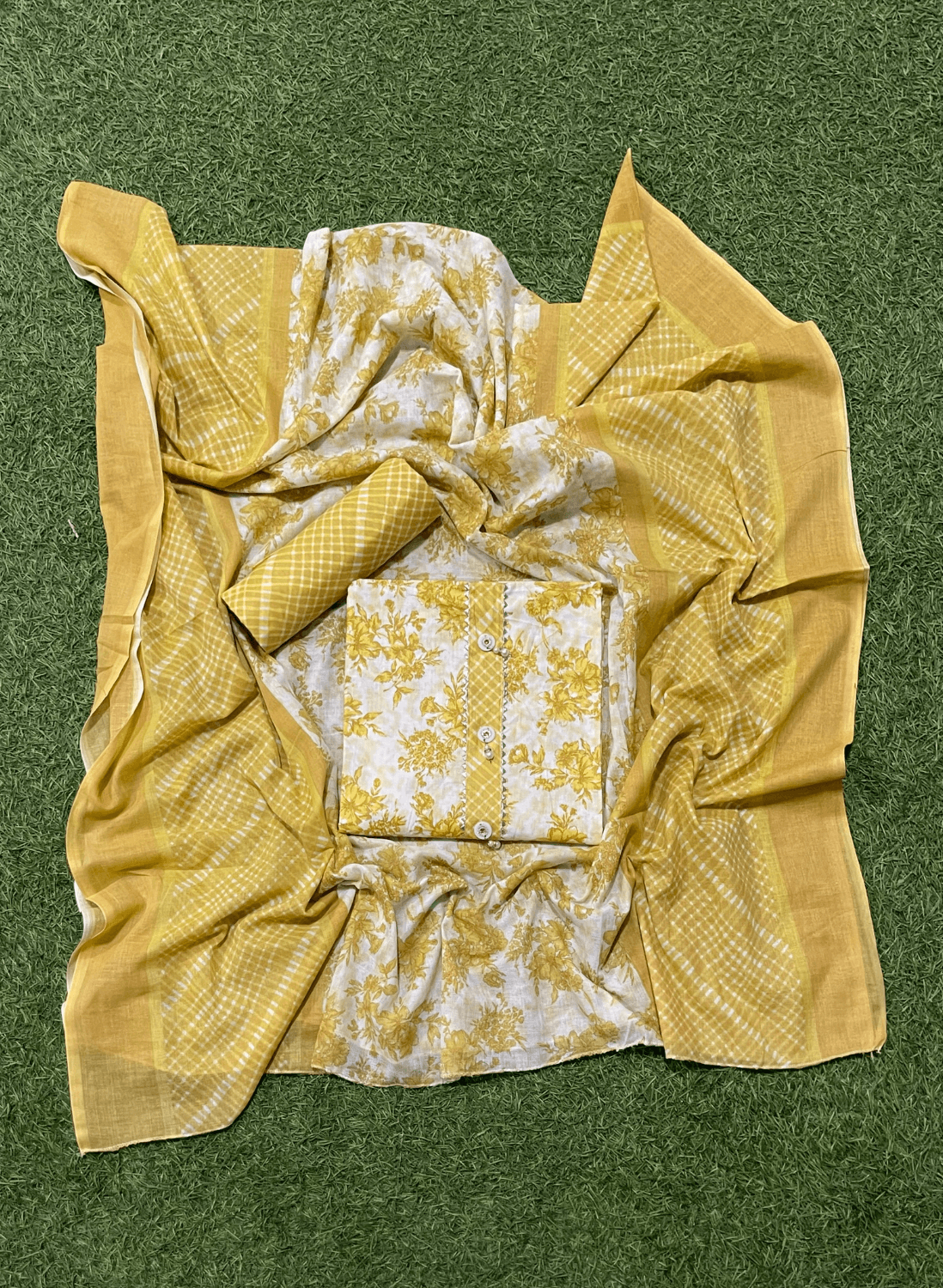 Yellow | Cotton Suit | Casual wear | Summer Suits | Regular wear | FS573