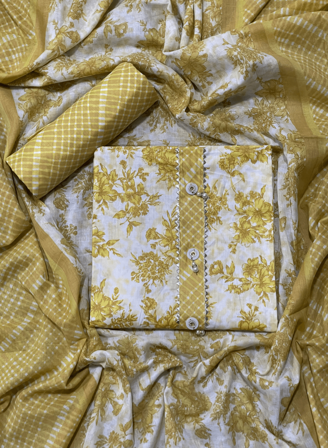 Yellow | Cotton Suit | Casual wear | Summer Suits | Regular wear | FS573