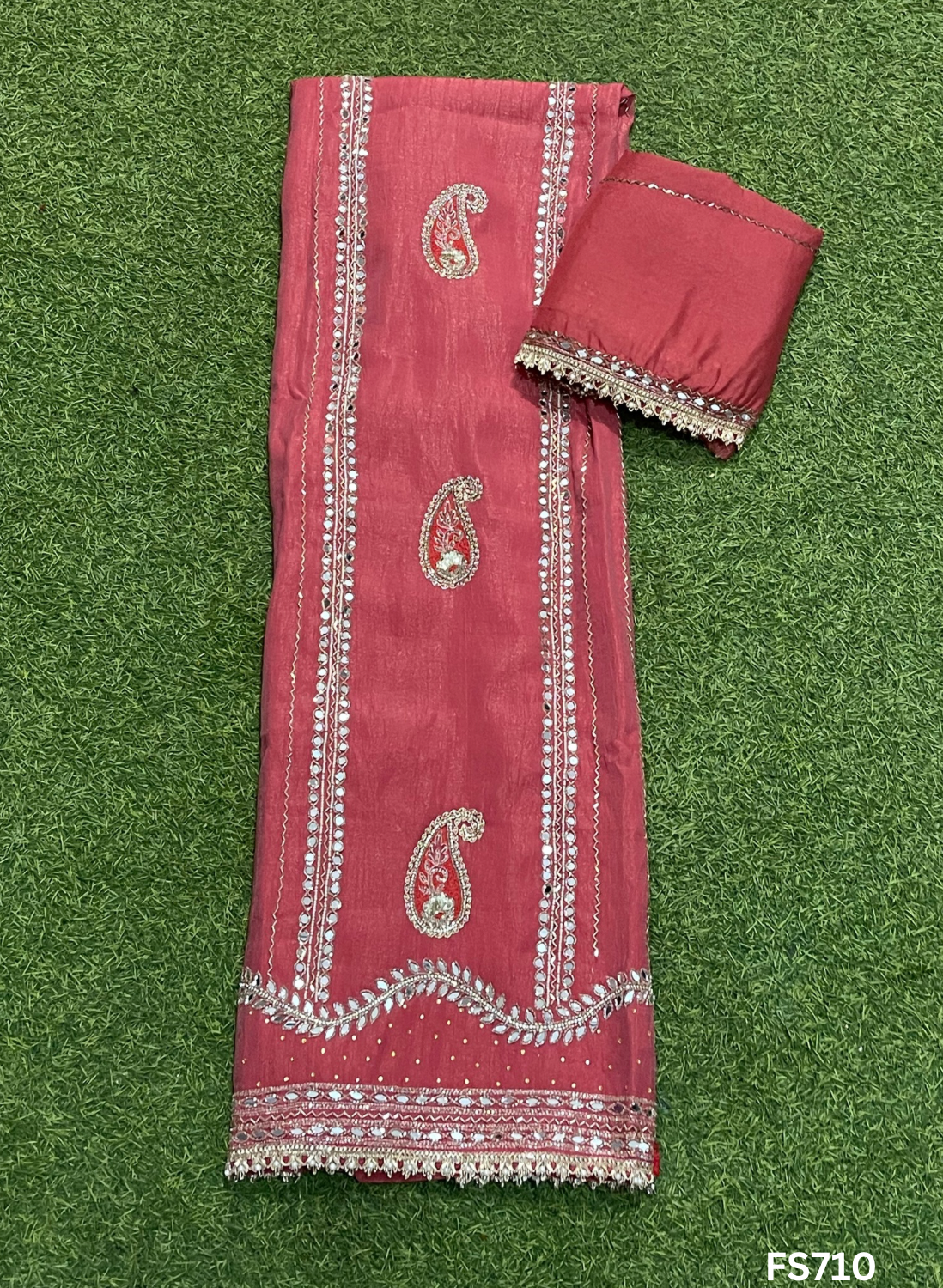 FS710 | Crush Shimmer Suit | Party Wear | Wedding | Jaggo | Ring Ceremony | Festival |