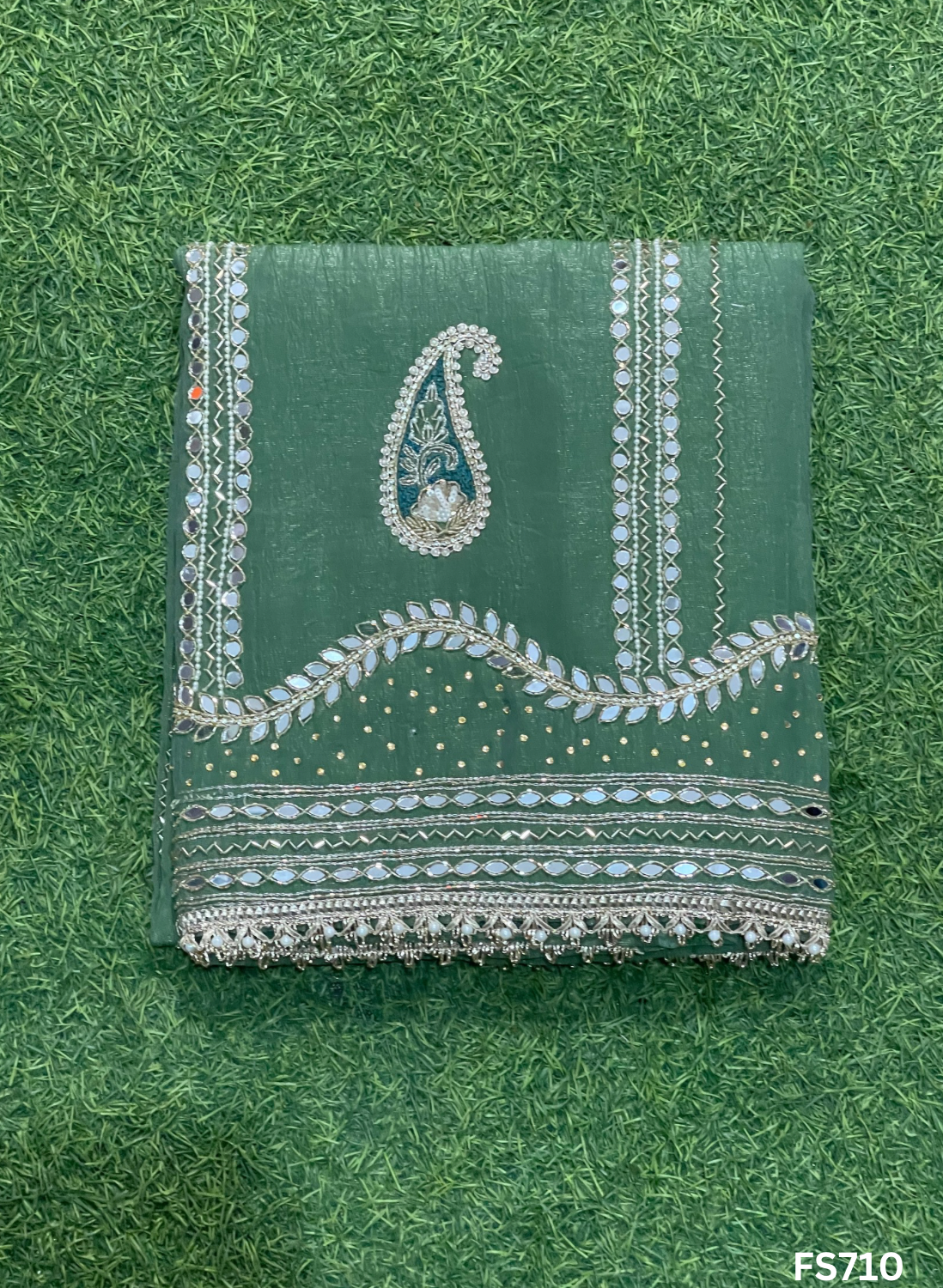 FS710 | Crush Shimmer Suit | Party Wear | Wedding | Jaggo | Ring Ceremony | Festival |