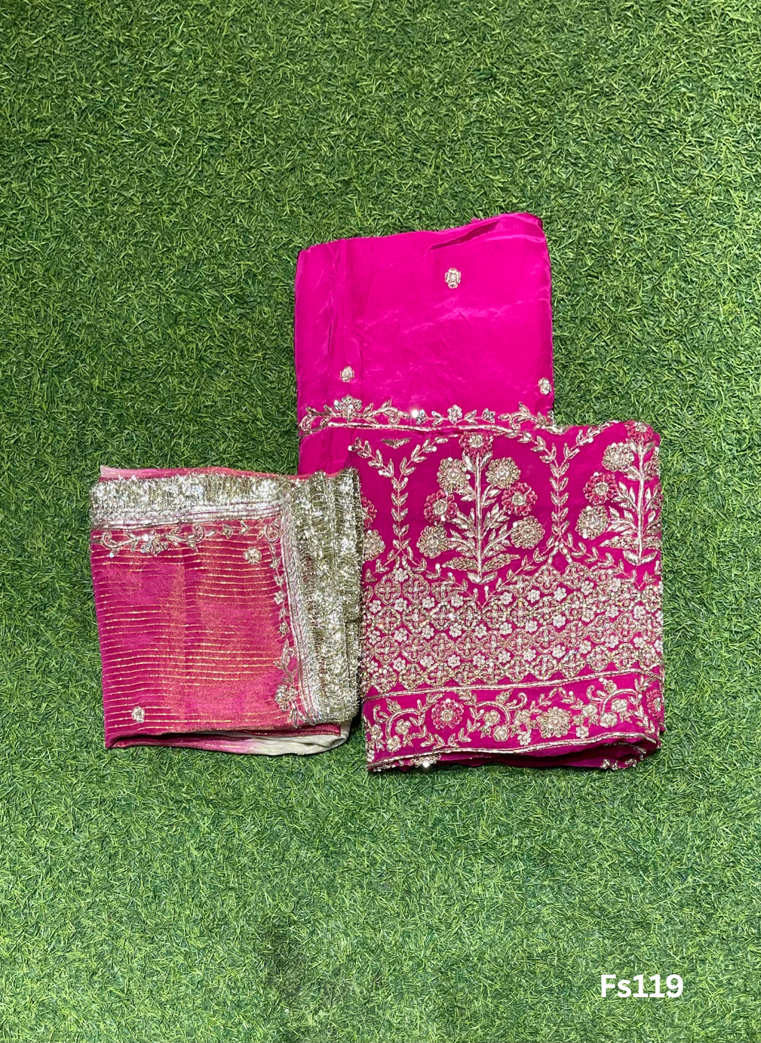 FS119 |Organza Suit | Party Wear | Wedding | Ring Ceremony | Festival | Bridal|