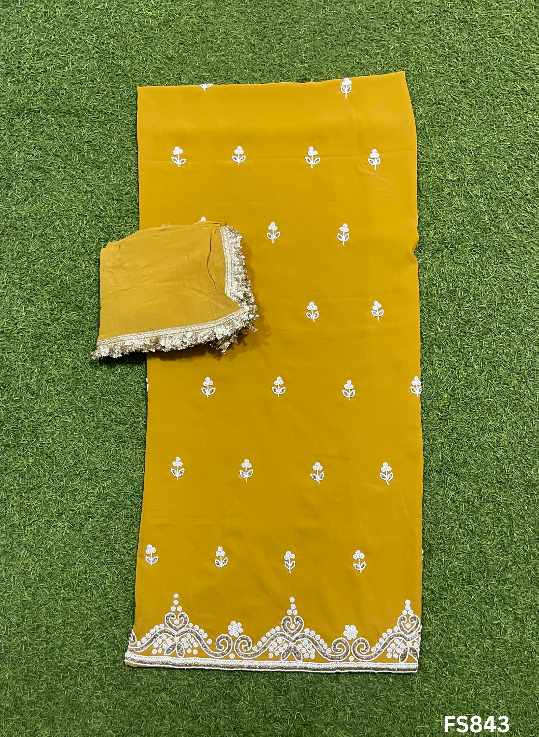 FS843 | Mustred | Georgette Suit | Casual Wear | Regular Wear | Festival|