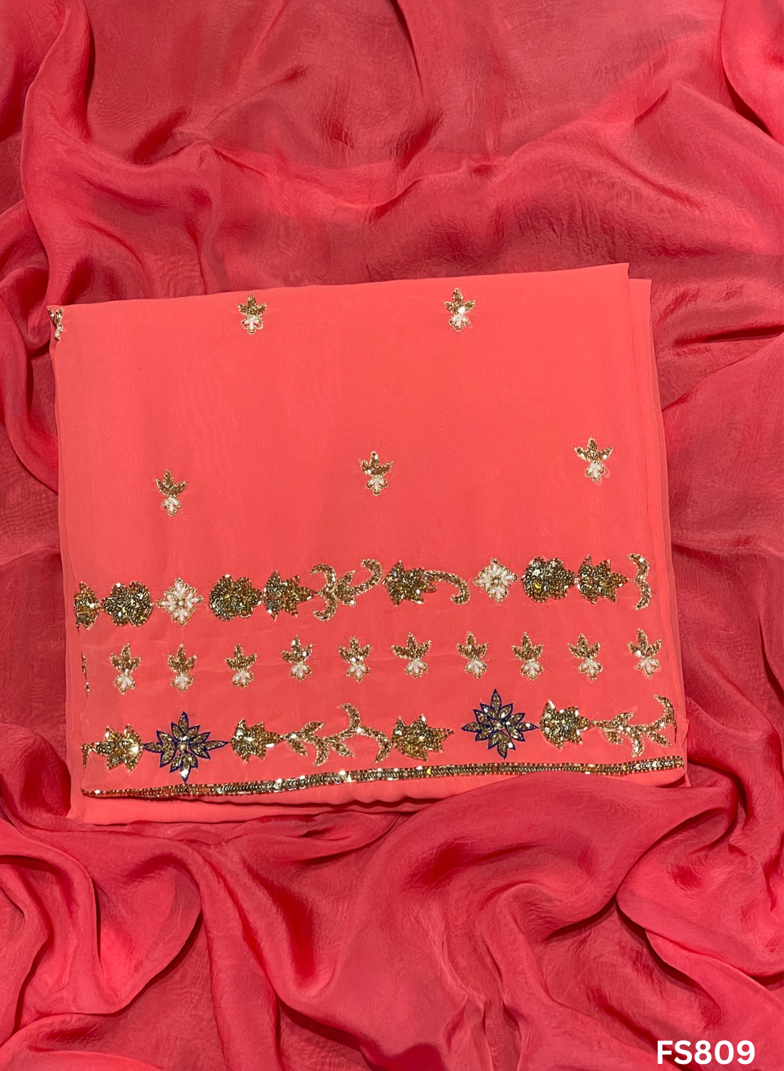 FS809 | Gajari | Georgette Suit | Party Wear | Wedding | Jaggo | Ring Ceremony | Festival |