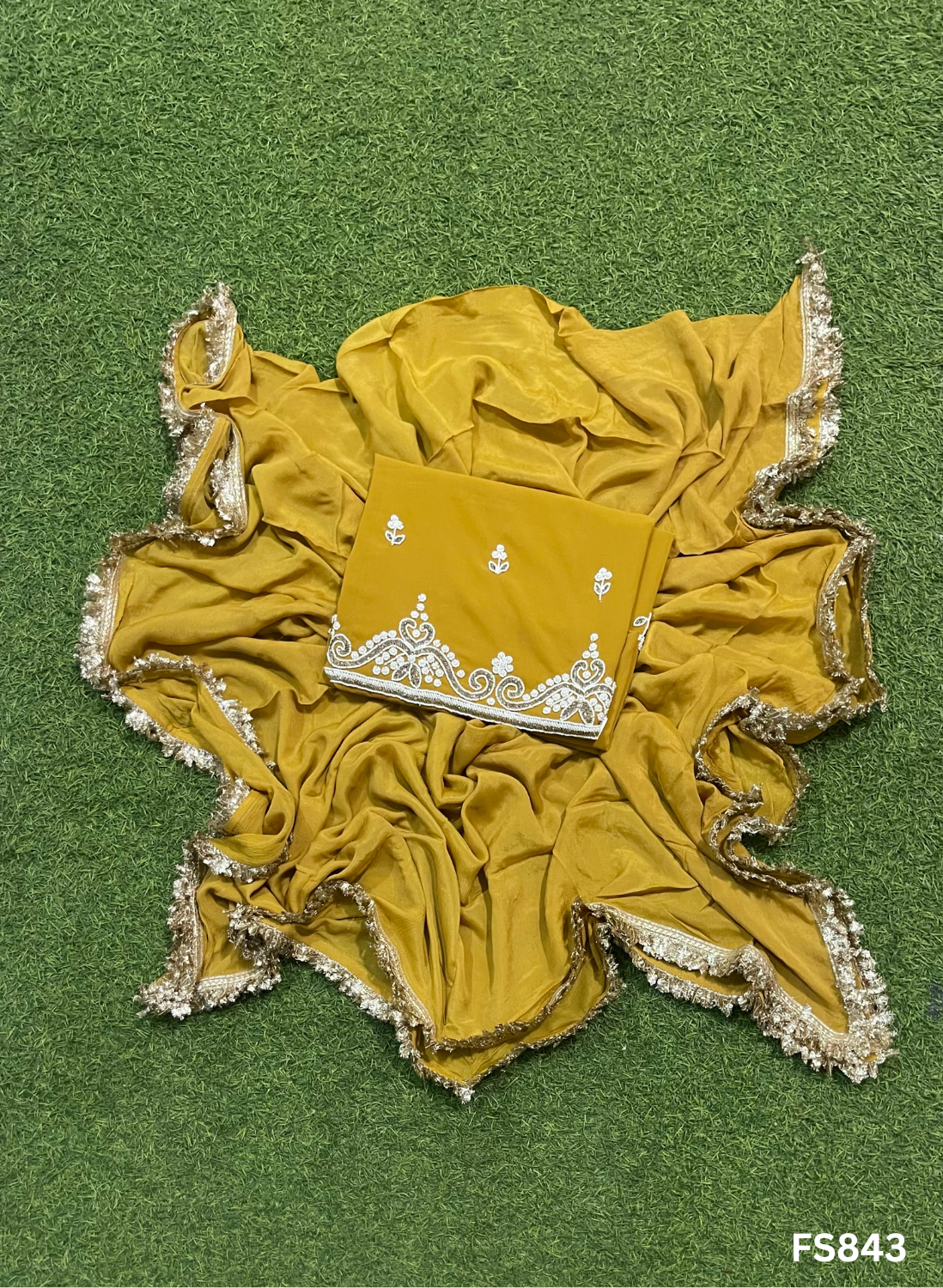 FS843 | Mustred | Georgette Suit | Casual Wear | Regular Wear | Festival|