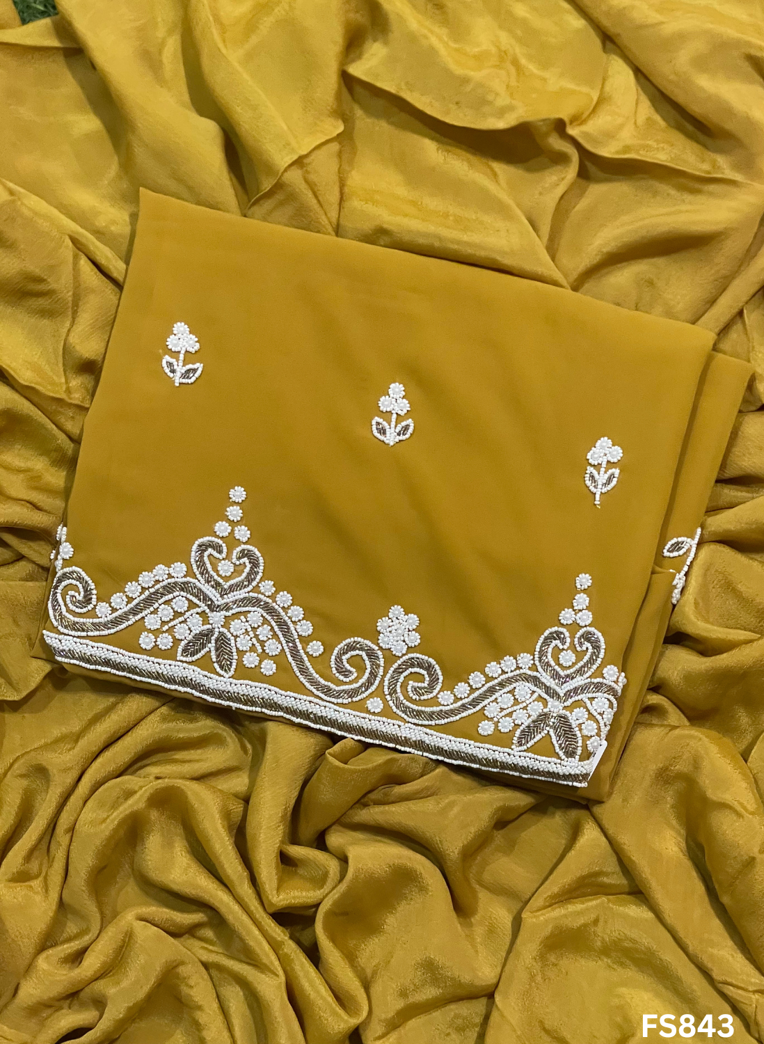 FS843 | Mustred | Georgette Suit | Casual Wear | Regular Wear | Festival|