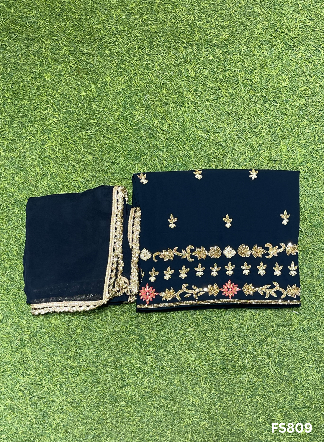 FS809 | Gajari | Georgette Suit | Party Wear | Wedding | Jaggo | Ring Ceremony | Festival |