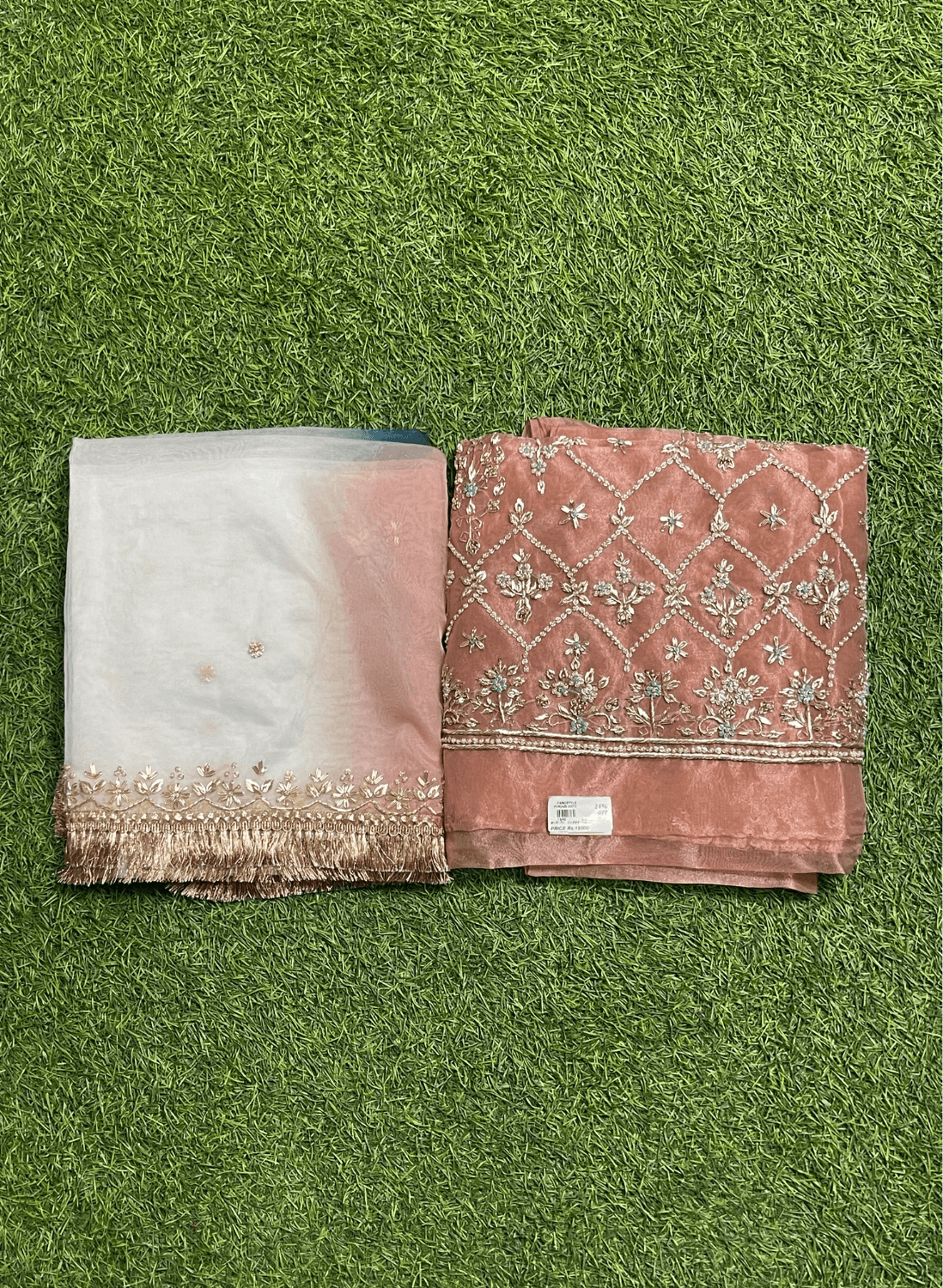 FS788 | Glass Shimmer Suit | Party Wear | Wedding | Jaggo | Ring Ceremony | Festival| F9FAA