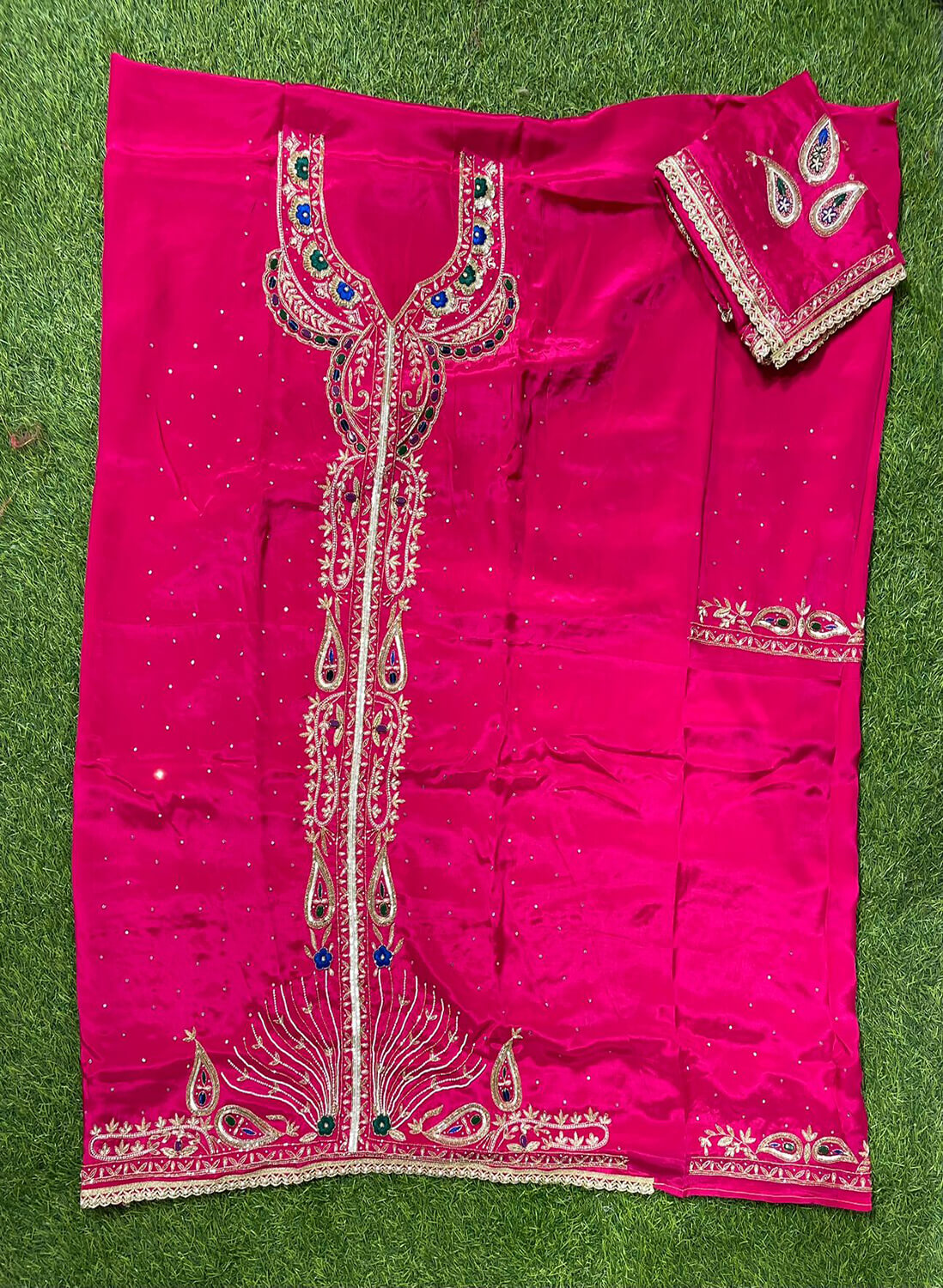 Hot pink Crepe | Crepe Suit | Wedding | Party Wear | Ring Ceremony | Festival Suit | FS438