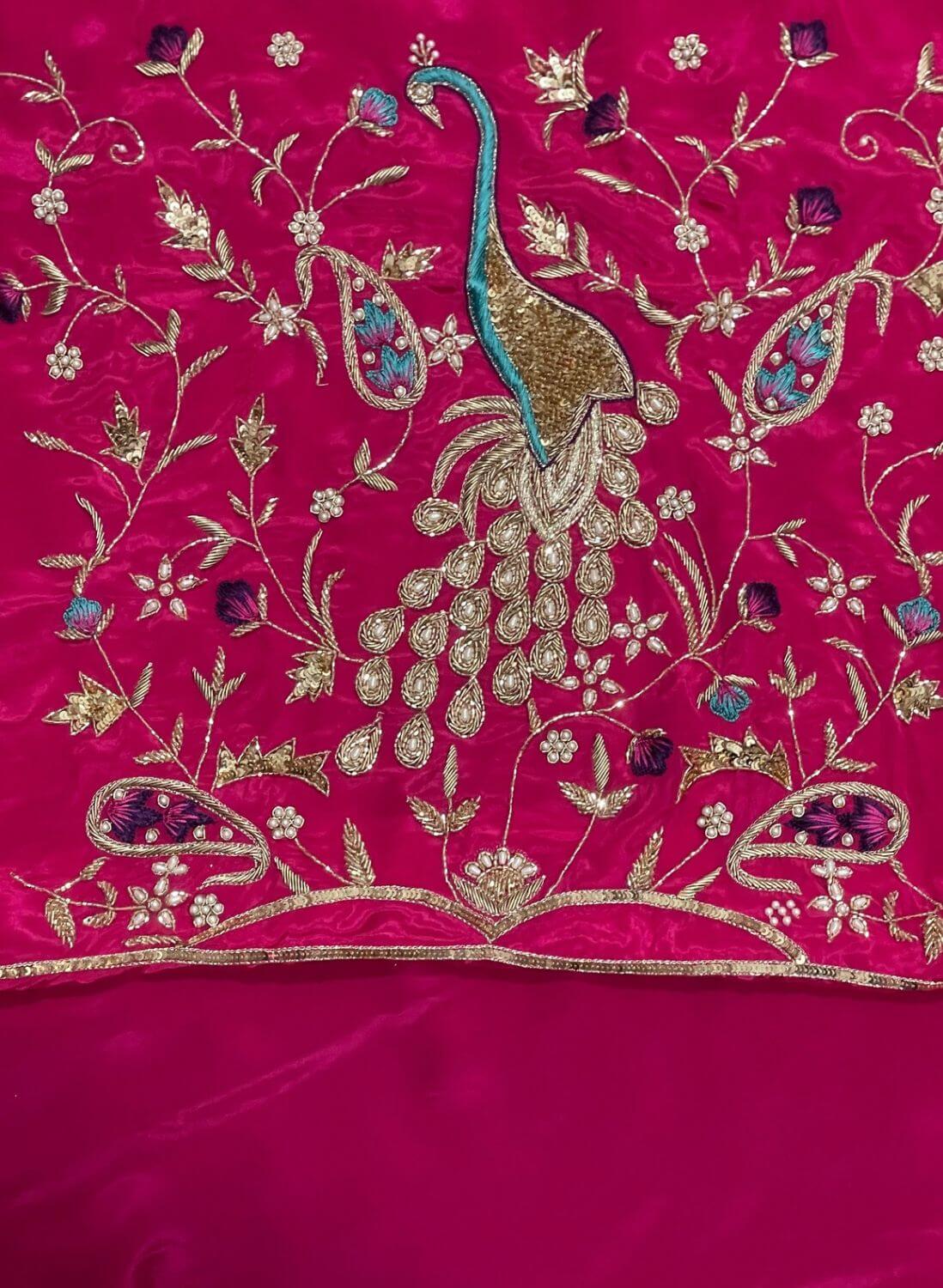 FS476 | Hot pink Crepe| Crepe Suit | Wedding | Party Wear | Ring Ceremony | Festival Suit | Allover suit | F9HAAA