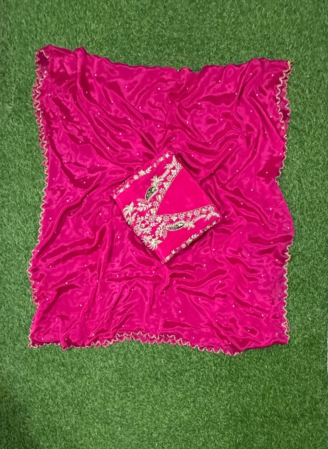 FS160 | Hot pink | Crepe Suit | Wedding | Party Wear | Casual wear | Festival Suit | F9JCAA