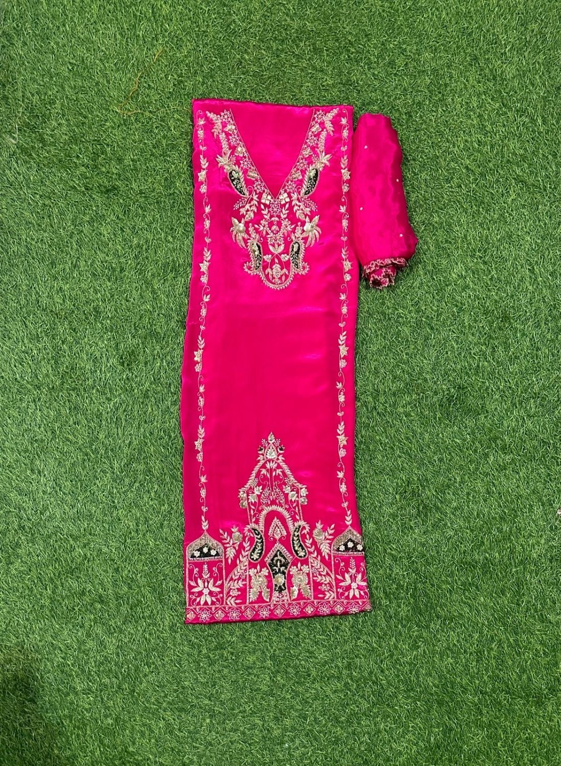 FS160 | Hot pink | Crepe Suit | Wedding | Party Wear | Casual wear | Festival Suit | F9JCAA