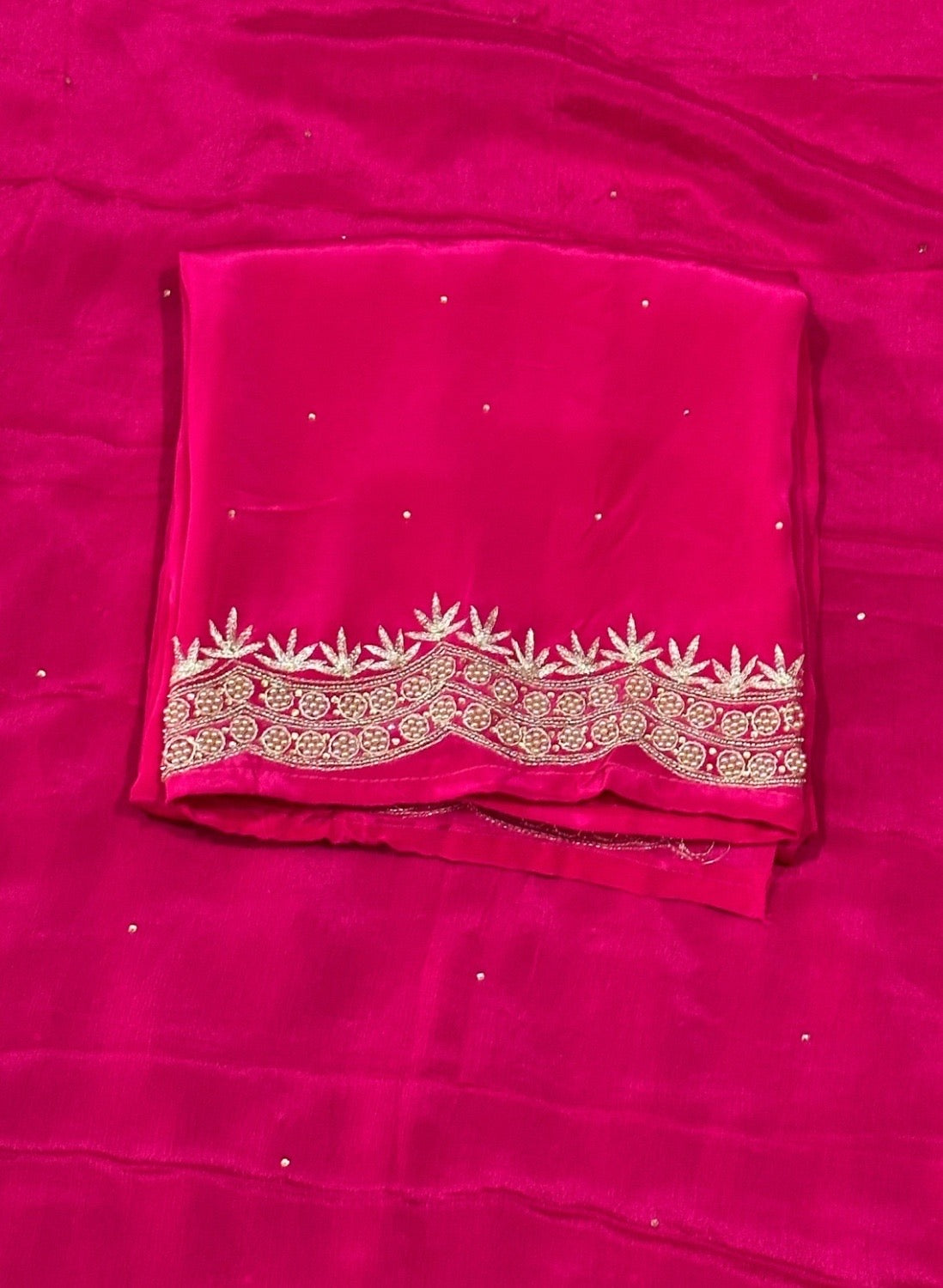 Hot pink | Crepe Suit | Wedding | Party Wear | Ring Ceremony | Festival Suit | Jaggo Suit |