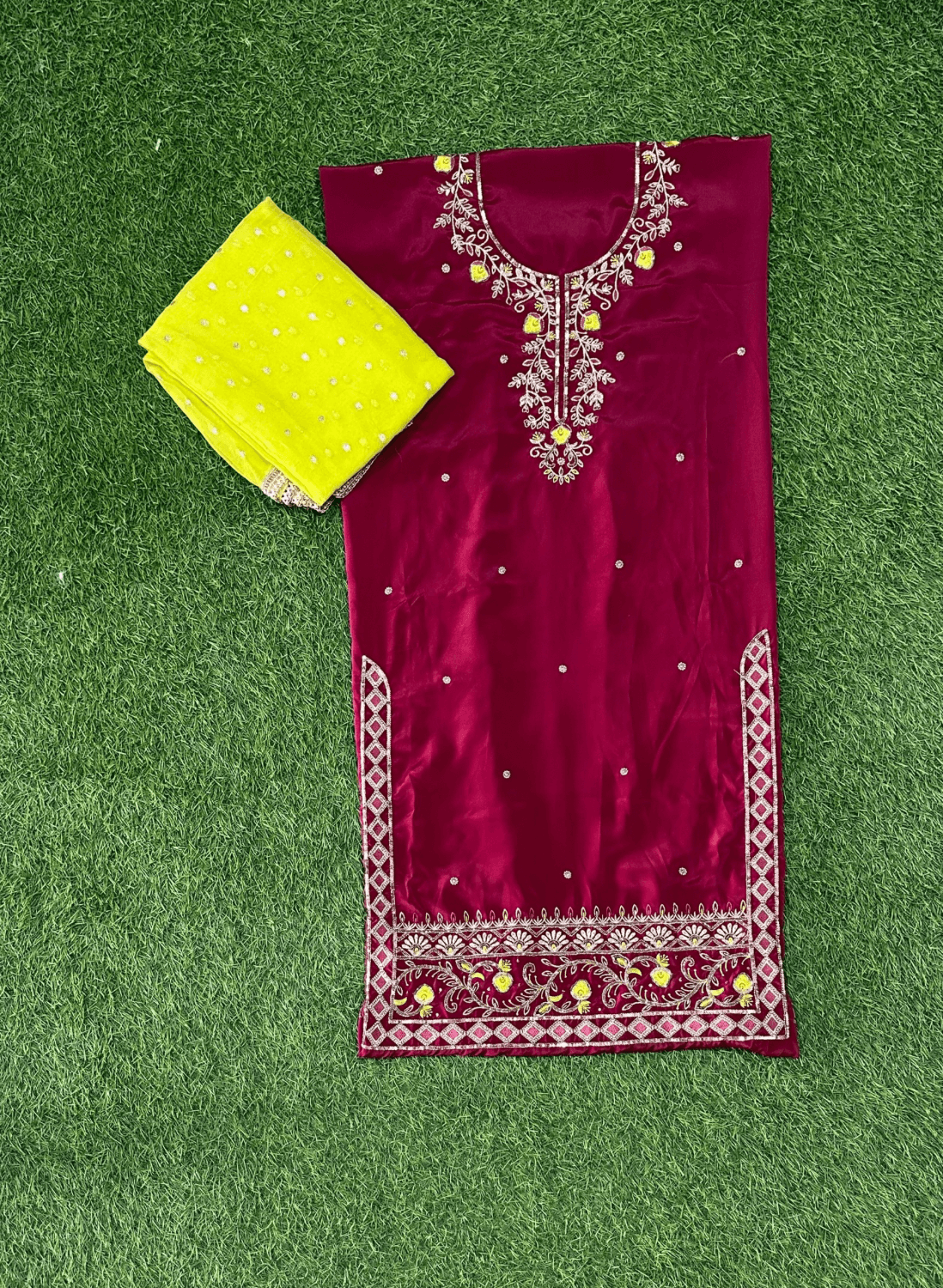 Mehroon | Crepe Suit | Wedding | Party Wear | Ring Ceremony | Festival Suit | Jaggo Suit |