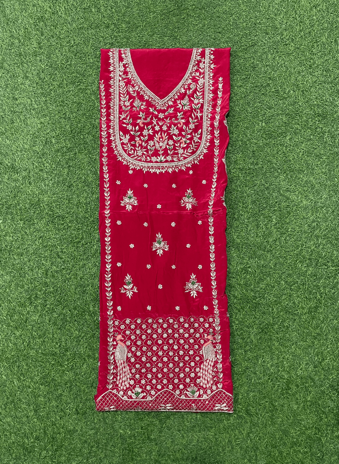 | Mehroon Crepe | Crepe Suit | Wedding | Party Wear | Ring Ceremony | Festival Suit|