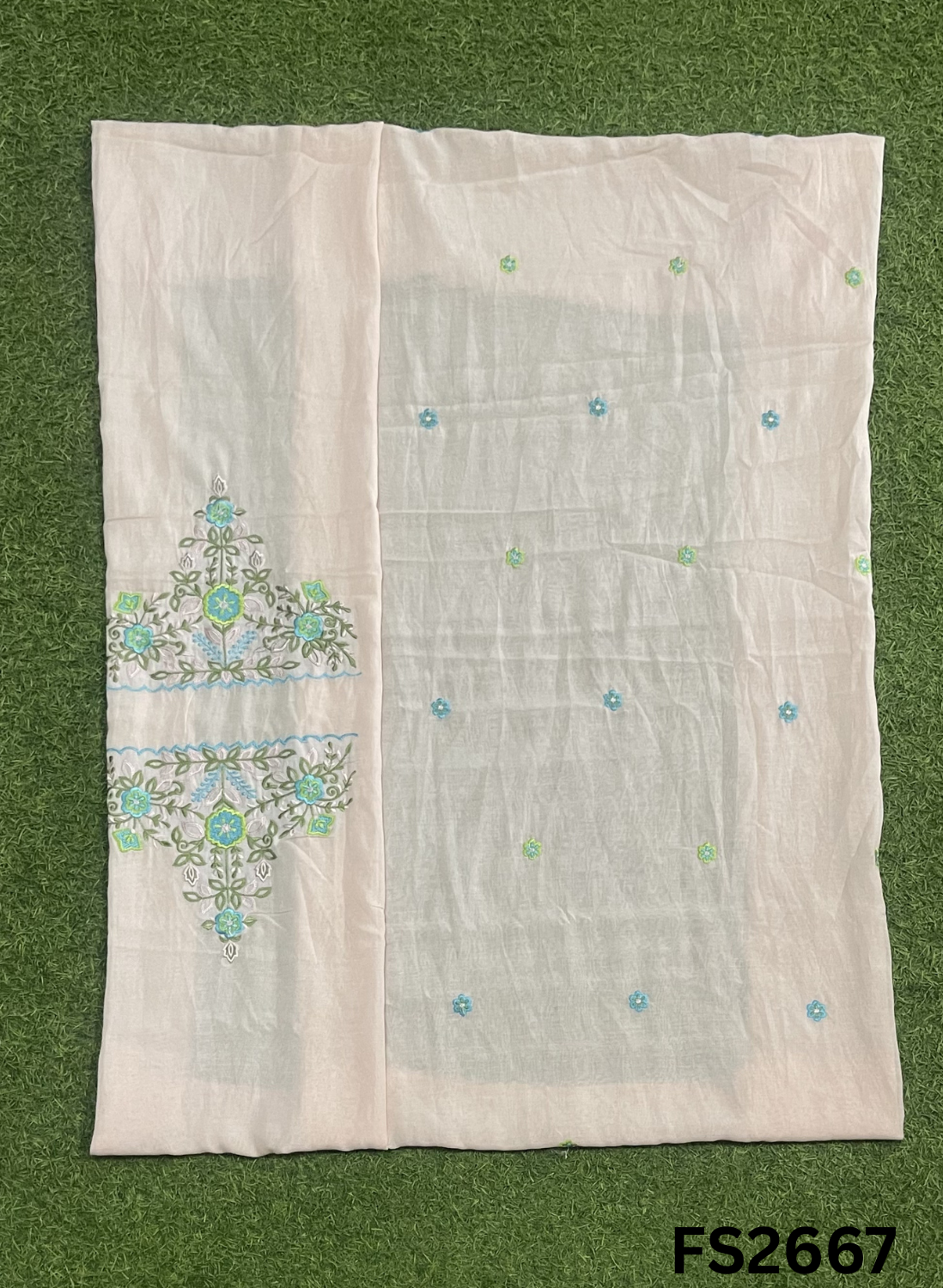 FS2667 | PEACH PINK | Mal Cotton Suit | Casual wear | Summer Suits | Regular wear |