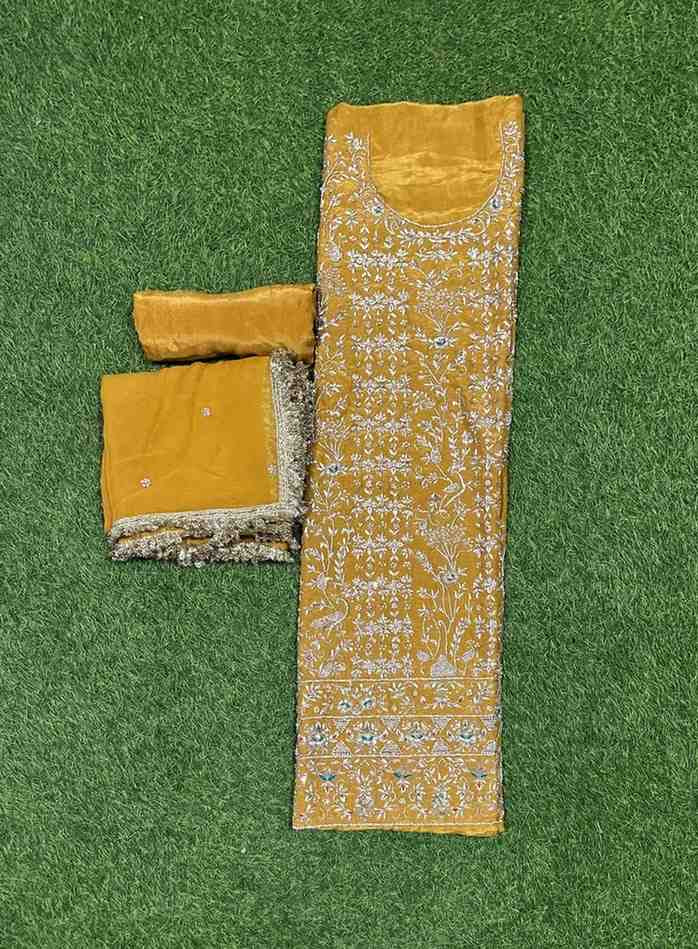 Musterd Shimmer Suit | Party Wear | Wedding | Jaggo | Ring Ceremony | Festival | FS104