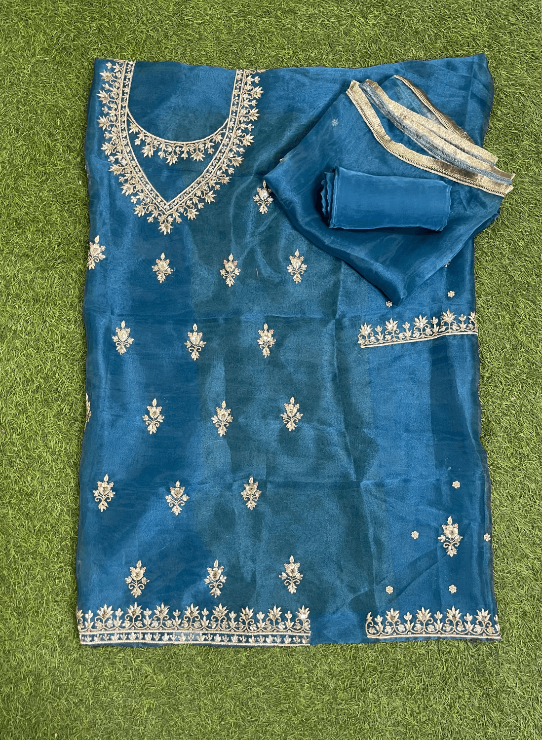 FS167 | Navy-Blue | Glass Shimmer Suit| Party Wear | Wedding | Jaggo | Ring Ceremony | Festival | F9HGAA