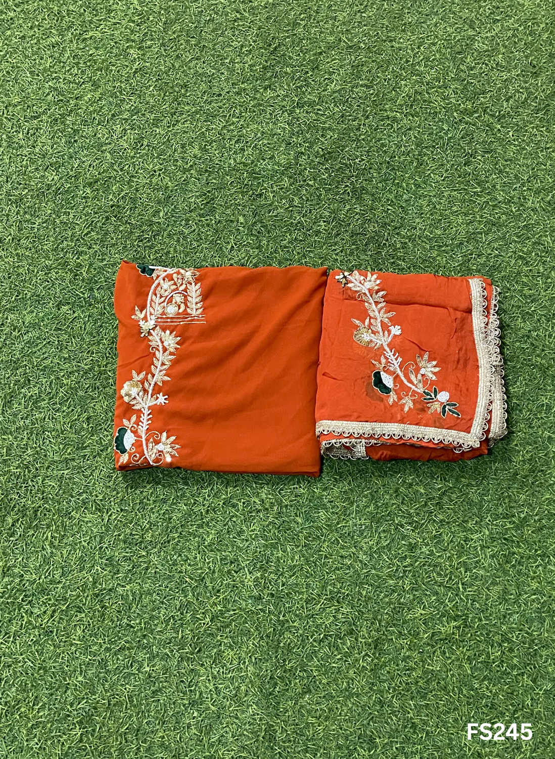 FS245 | Dark onion colour | georgette Suit | Party Wear | Wedding | Jaggo | Ring Ceremony | Festival |