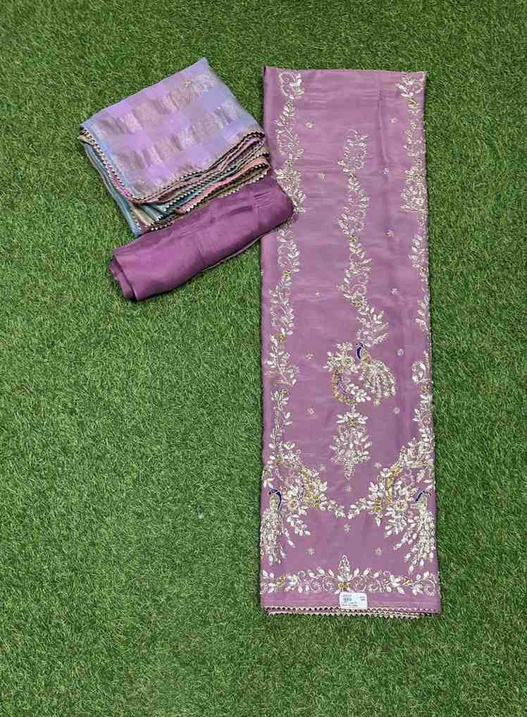 Onion shade Shimmer Suit | Party Wear | Wedding | | Jaggo | Ring Ceremony | Festival |