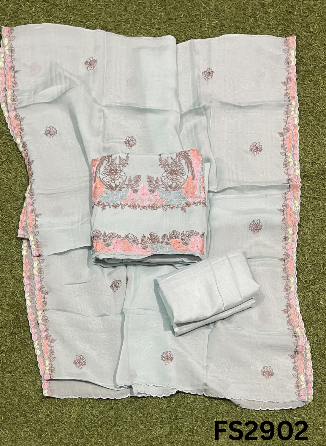 FS2902 | Organza Suit | Wedding | Party Wear | Ring Ceremony | Festival Suit | Allover suit
