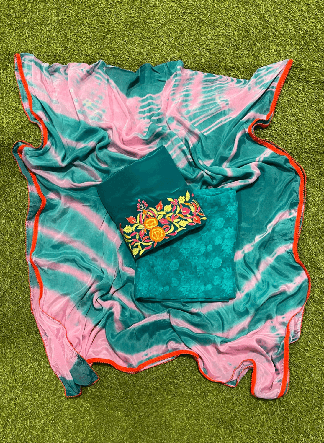 Printed Organza Suit | Wedding | Party Wear | Jaggo | Festival | Casual Wear|