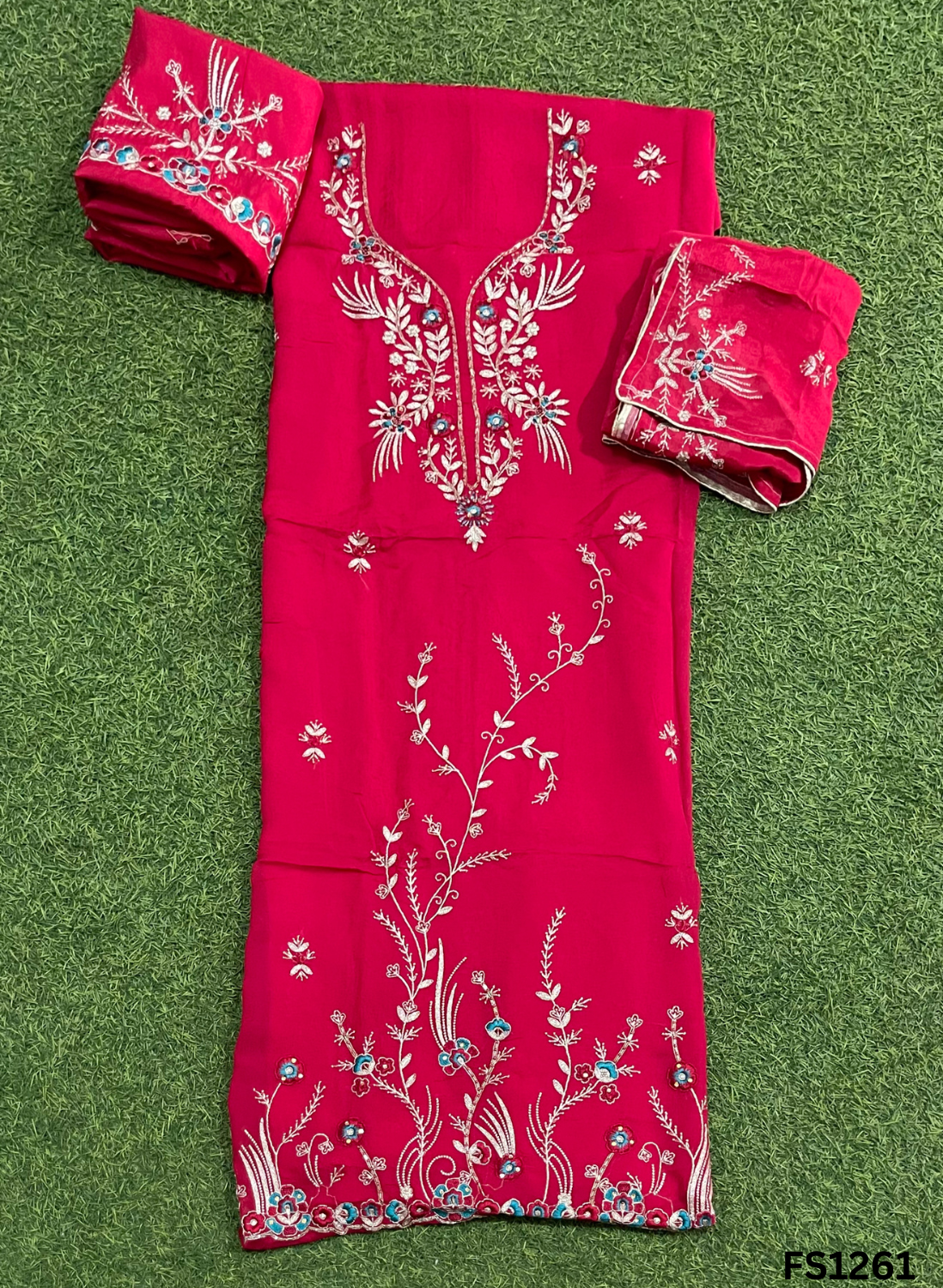 FS1261 | Organza | Suit | Wedding | Party Wear | Ring Ceremony | Festival Suit | Allover suit