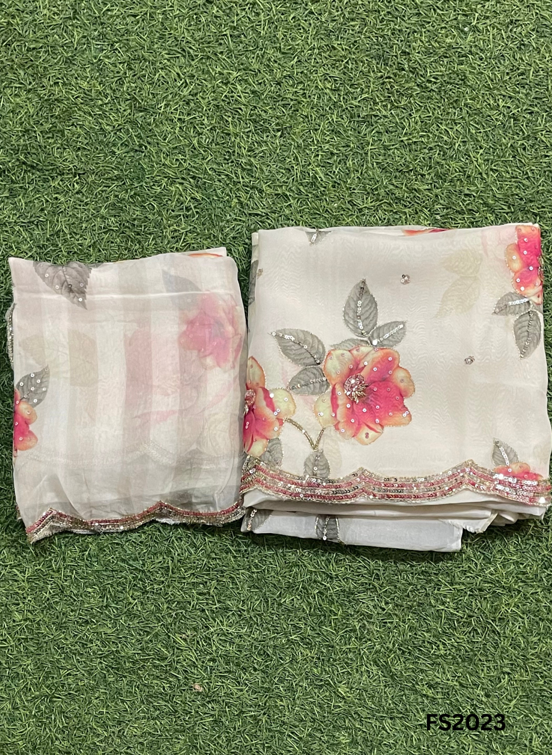 FS2023 | Peacock | Organza | Suit | Wedding | Party Wear | Ring Ceremony | Festival Suit | Allover suit