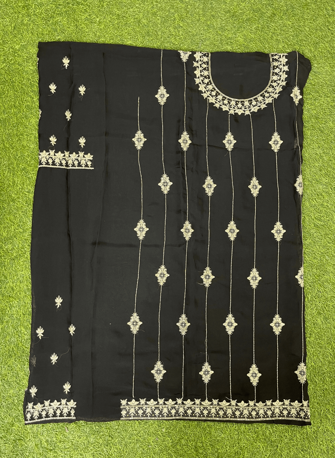 FS821 | Black | Organza Suit | Wedding | Party Wear | Jaggo | Festival | Casual Wear| F9BHAA
